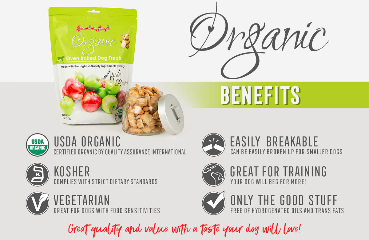 Grandma Lucy's Organic Apple Oven-Baked Dog Treats
