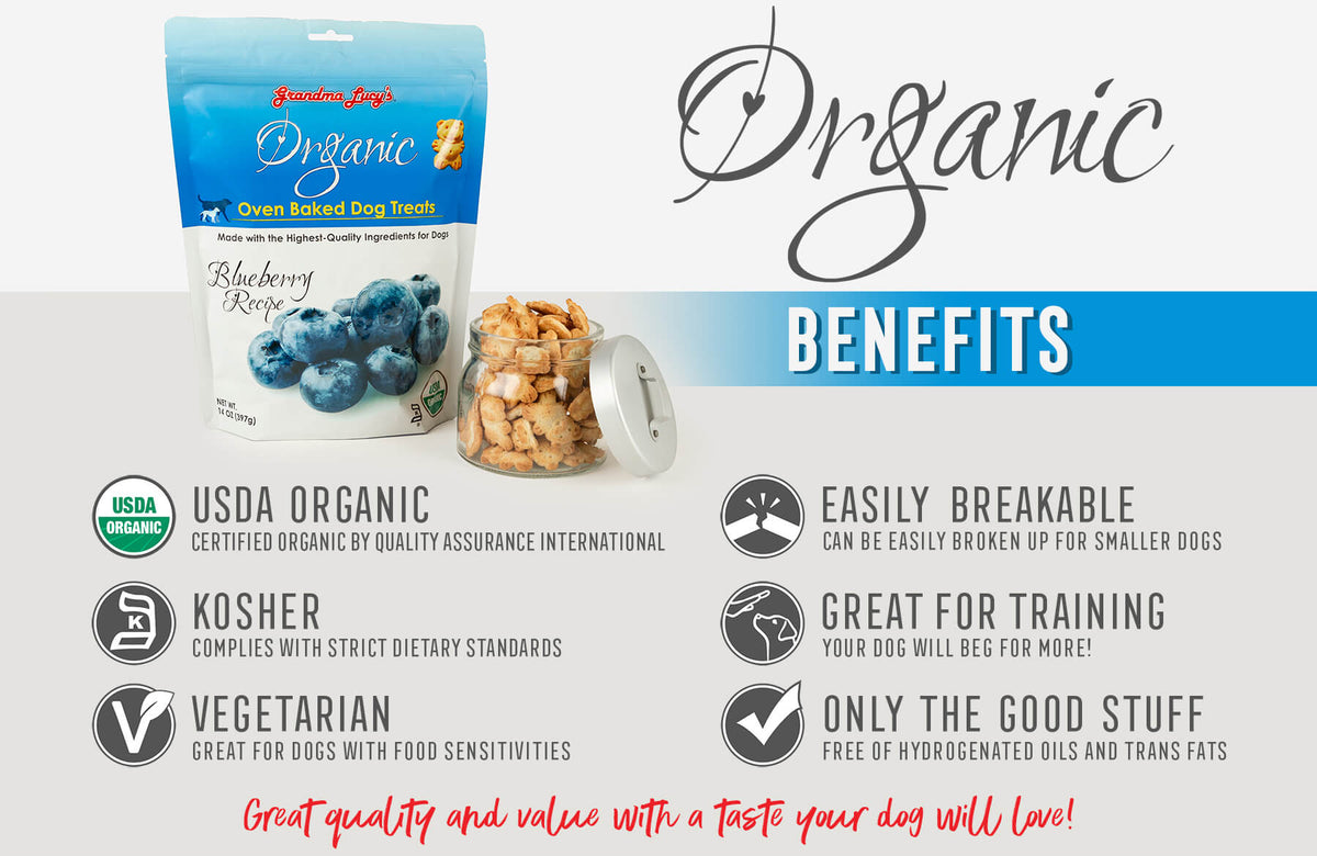 Grandma Lucy's Organic Blueberry Oven-Baked Dog Treats