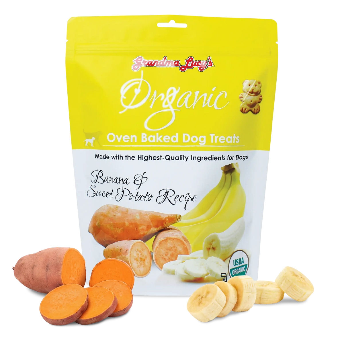 Grandma Lucy's Organic Banana & Sweet Potato Oven-Baked Dog Treats