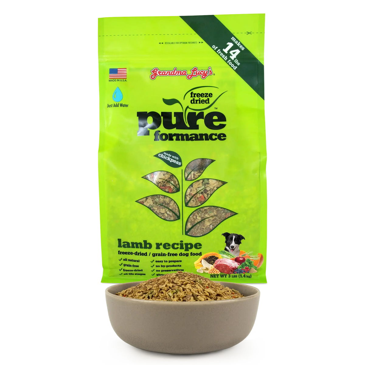 Grandma Lucy's Pureformance Lamb Grain-Free Freeze-Dried Dog Food