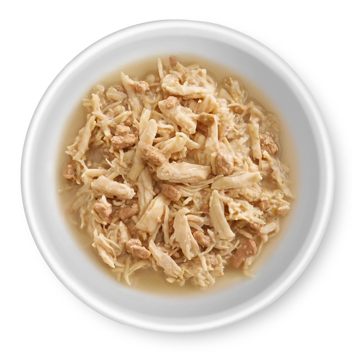 RAWZ Shredded Chicken Cat Food Recipe – food served in a bowl