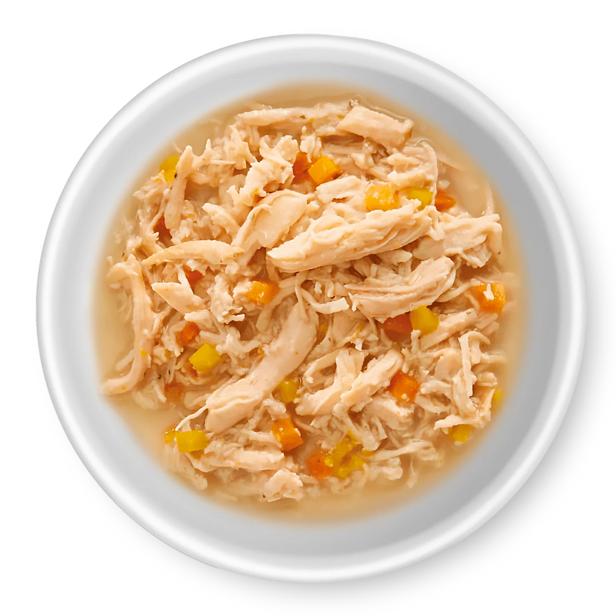 RAWZ Shredded Pouch Chicken Breast, Pumpkin & New Zealand Green Mussels Cat Food Recipe – food served in a bowl