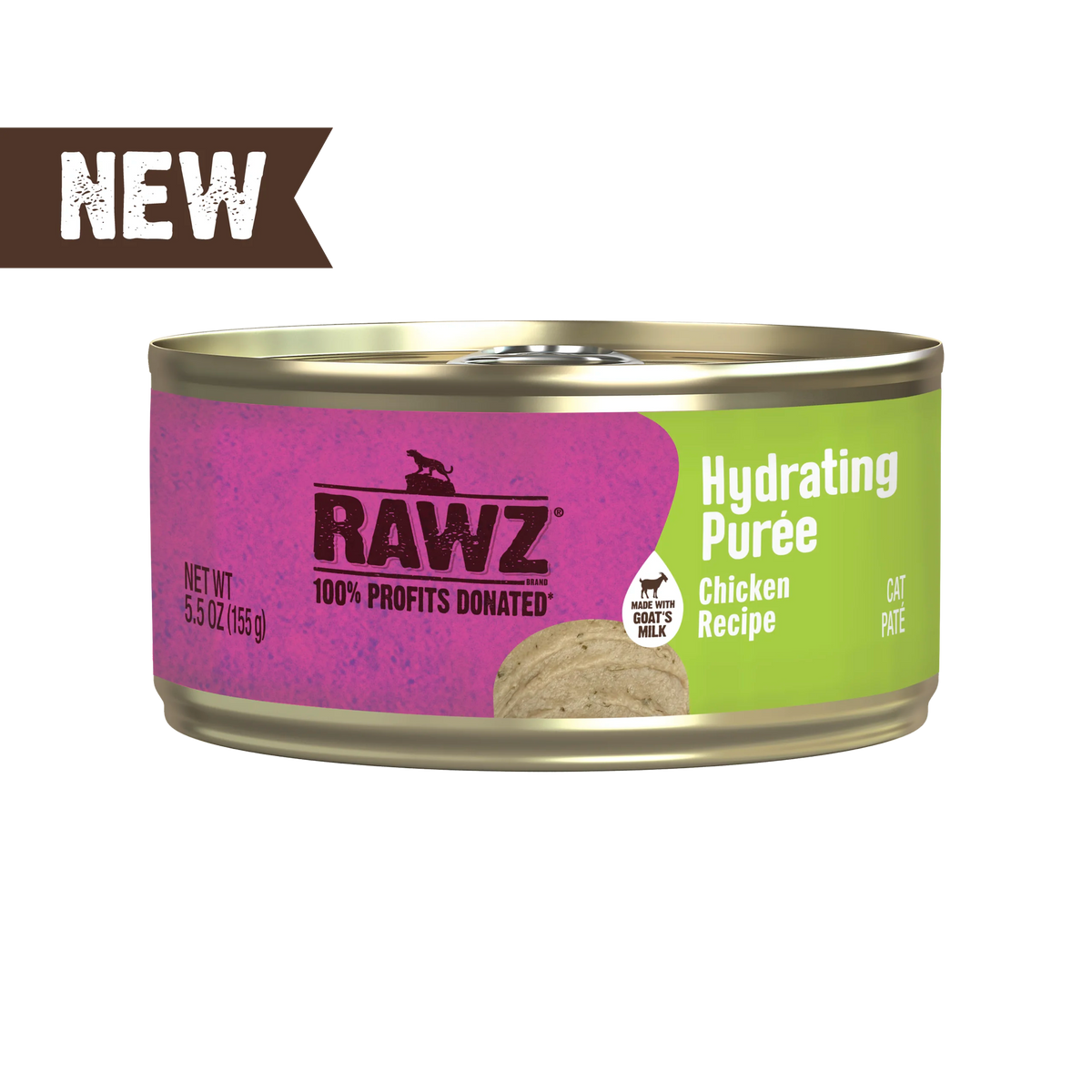 Rawz Hydrating Puree Chicken & Goat's Milk Canned Cat Food