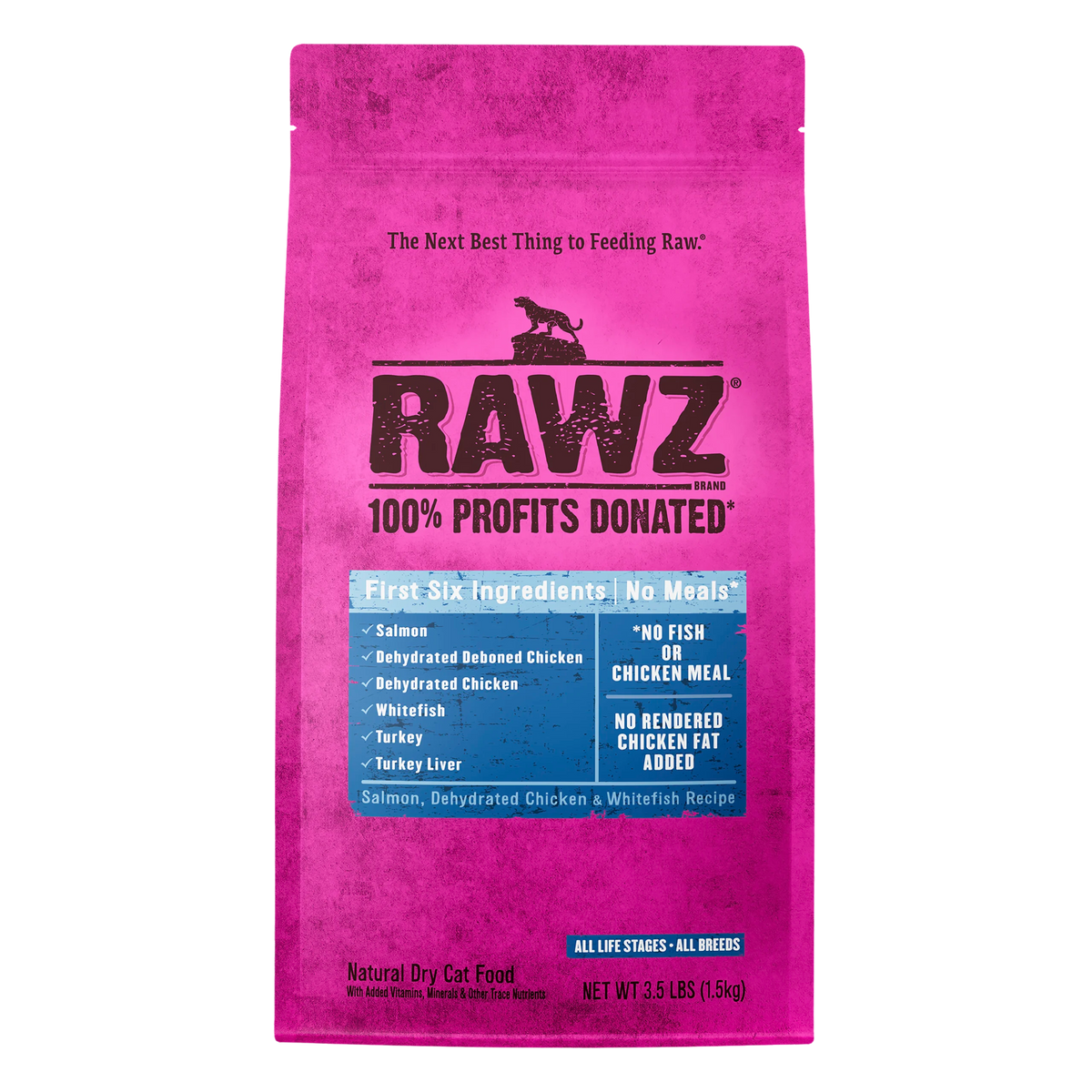 Rawz Meal Free Salmon, Chicken & Whitefish Dry Cat Food