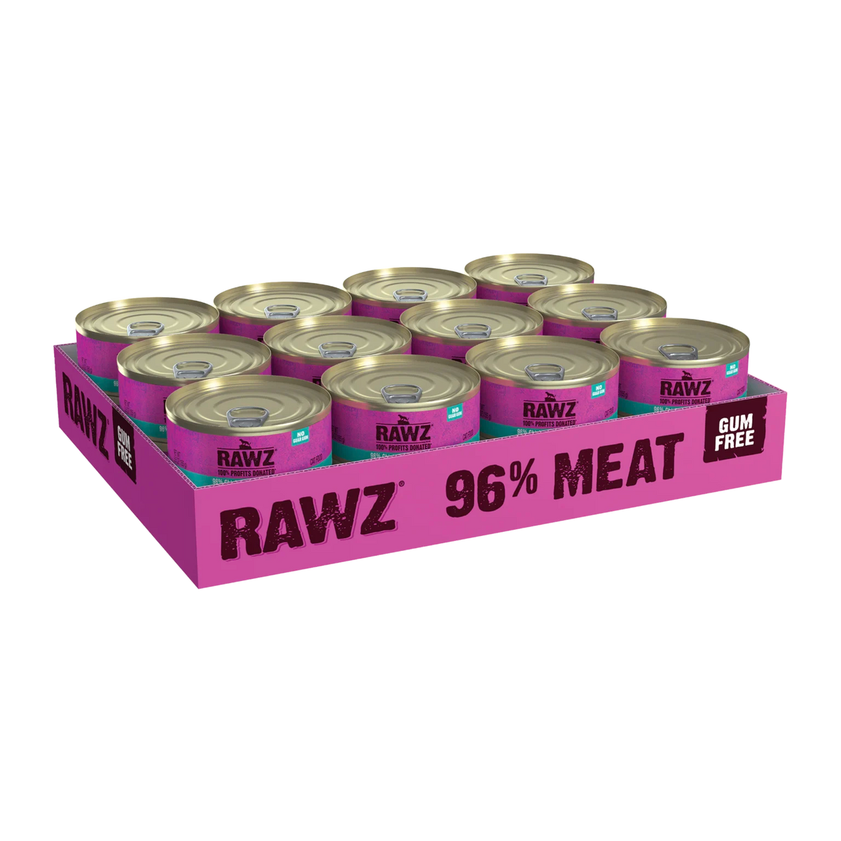 RAWZ 96% Chicken & Herring Pate Cat Food – 5.5 oz case tray