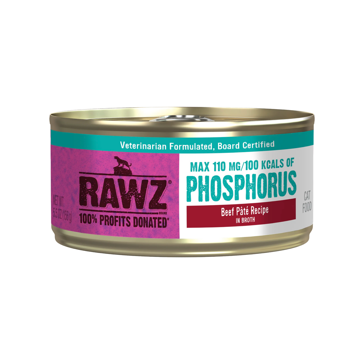 Rawz Reduced Phosphorus Beef Pâté Canned Cat Food