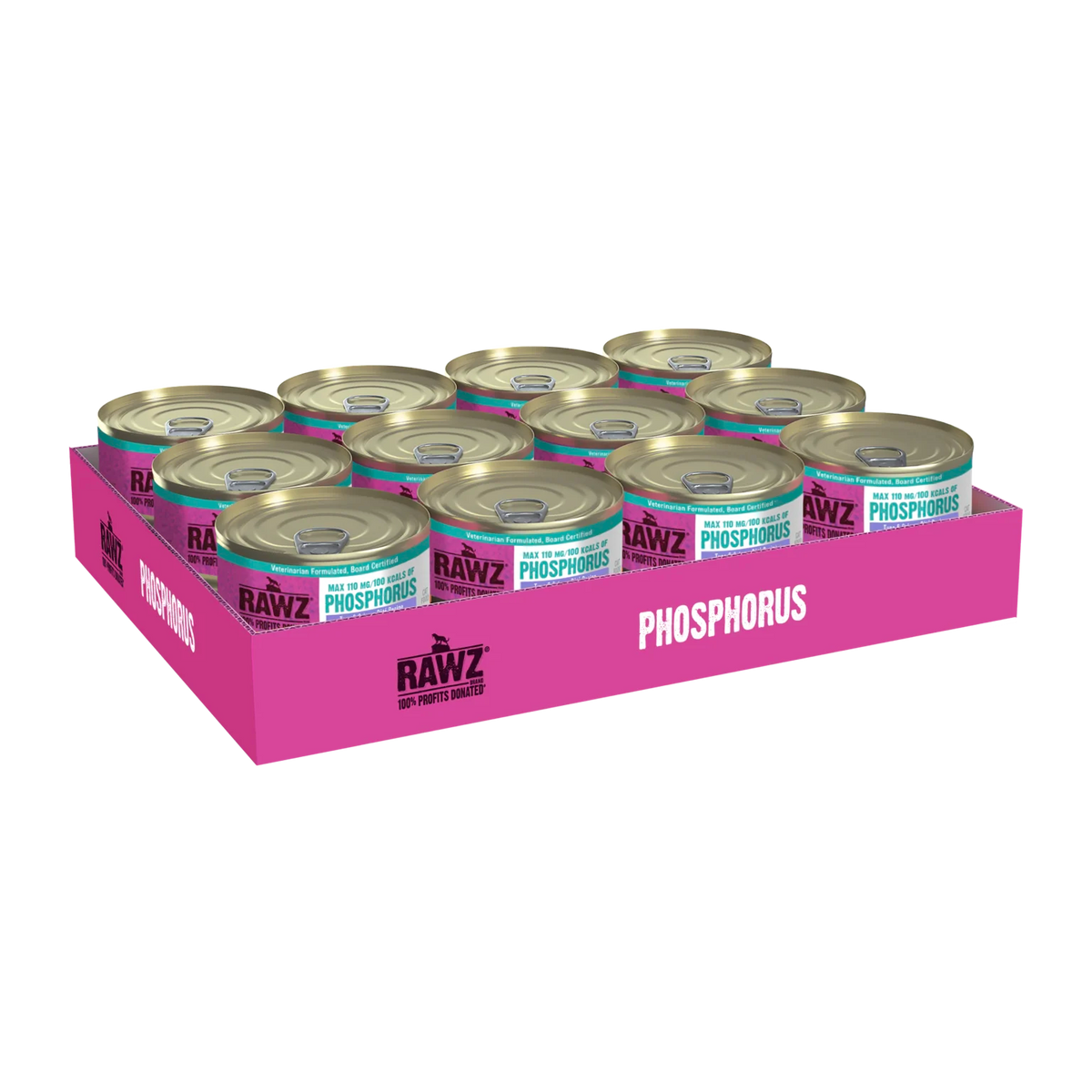 RAWZ Lower Phosphorus Tuna & Salmon Canned Cat Food – 5.5 oz case tray
