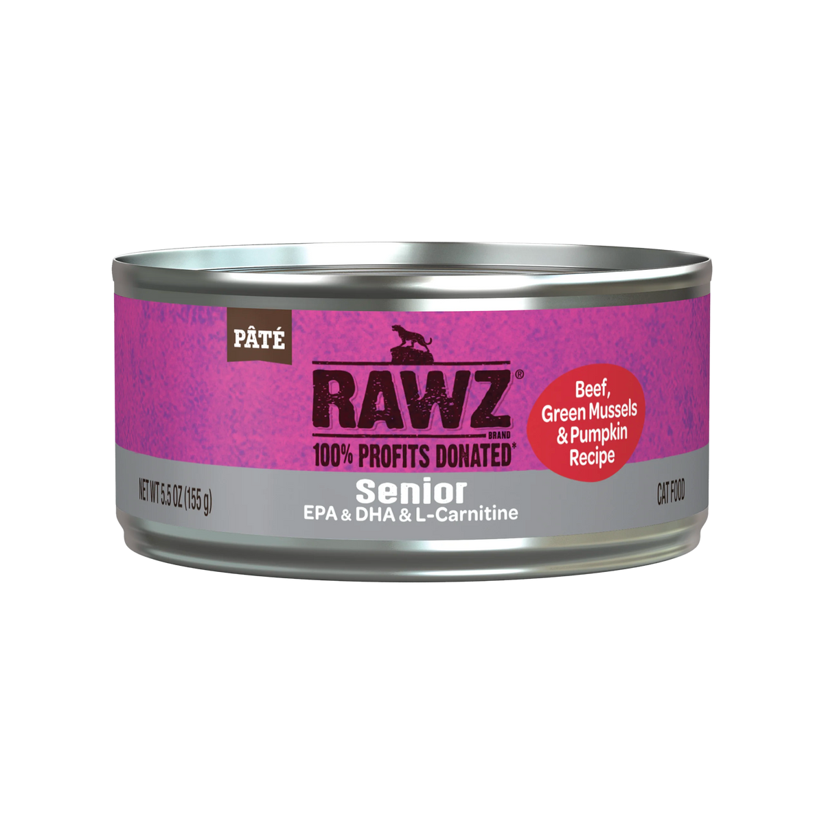 Rawz Senior Beef, Green Mussels & Pumpkin Pâté Canned Cat Food