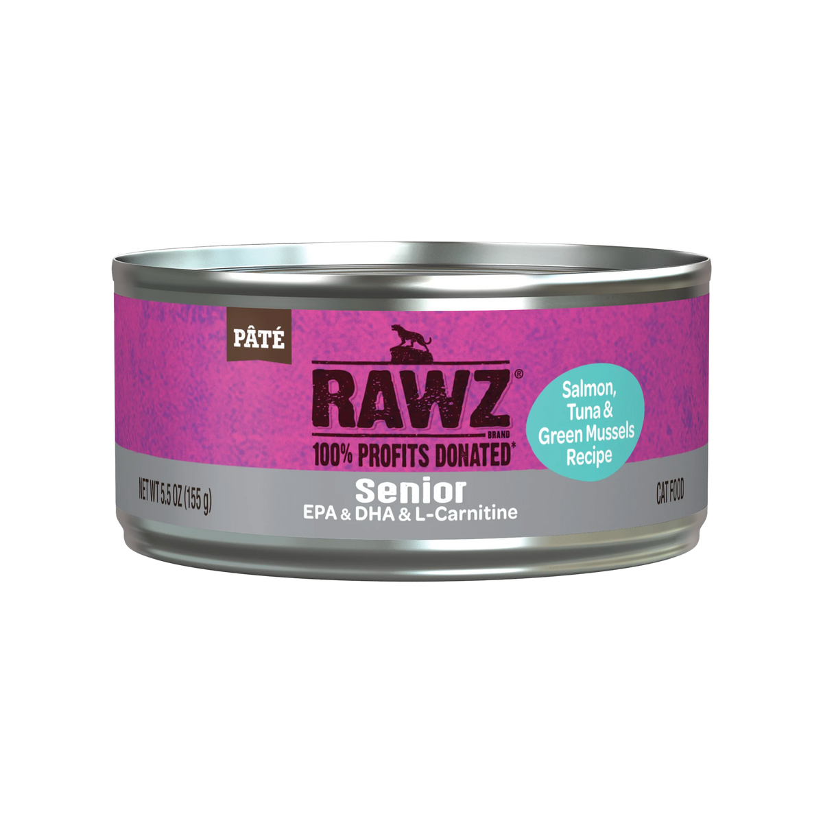 Rawz Senior Salmon, Tuna & Green Mussels Pâté Canned Cat Food