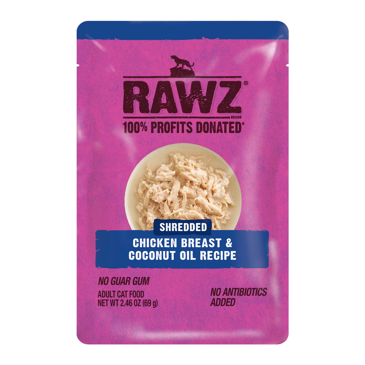 Rawz Shredded Chicken Breast & Coconut Oil Cat Food Pouch
