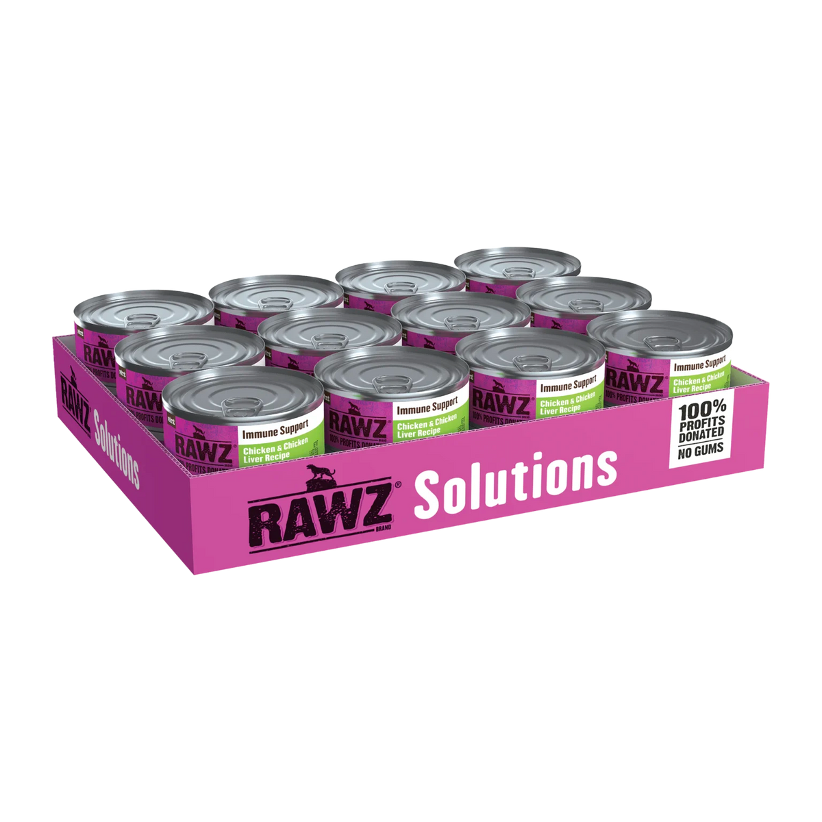 RAWZ Immune Support Chicken & Chicken Liver Cat Food – 5.5 oz case tray