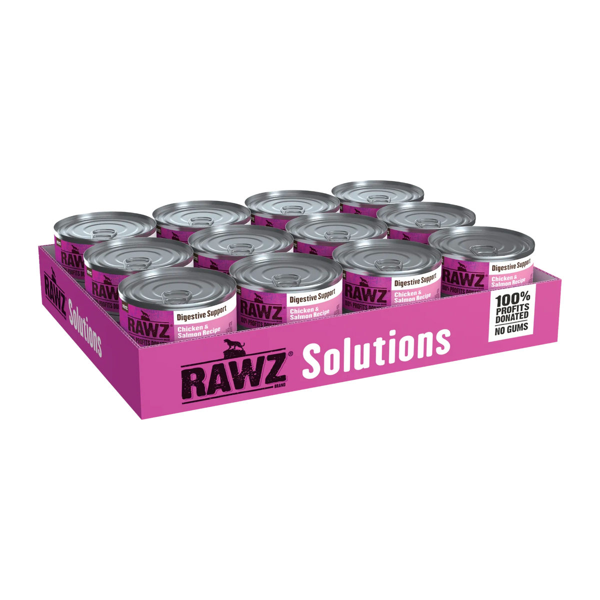 RAWZ Digestive Support Chicken & Salmon Cat Food – 5.5 oz case tray