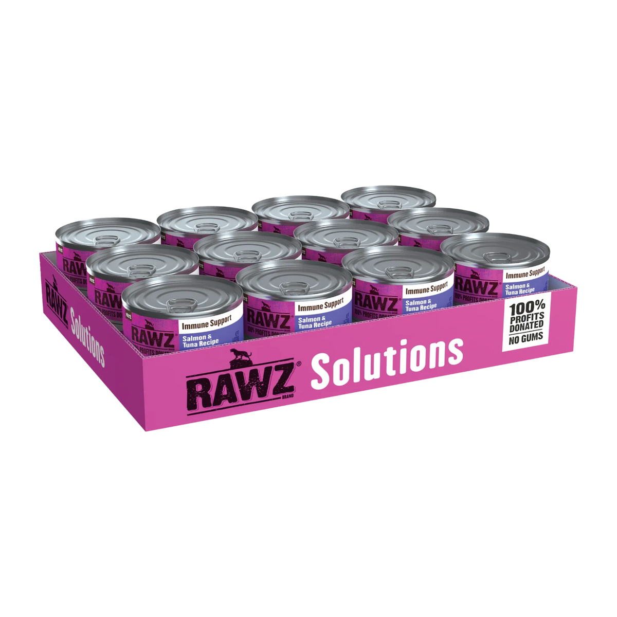 RAWZ Immune Support Salmon & Tuna Cat Food – 5.5 oz case tray