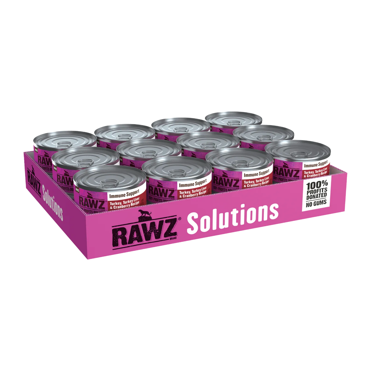 RAWZ Immune Support Turkey, Turkey Liver & Cranberry Cat Food – 5.5 oz case tray