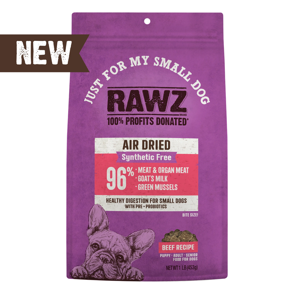Rawz Air Dried Just for My Small Dog Beef Recipe Dog Food