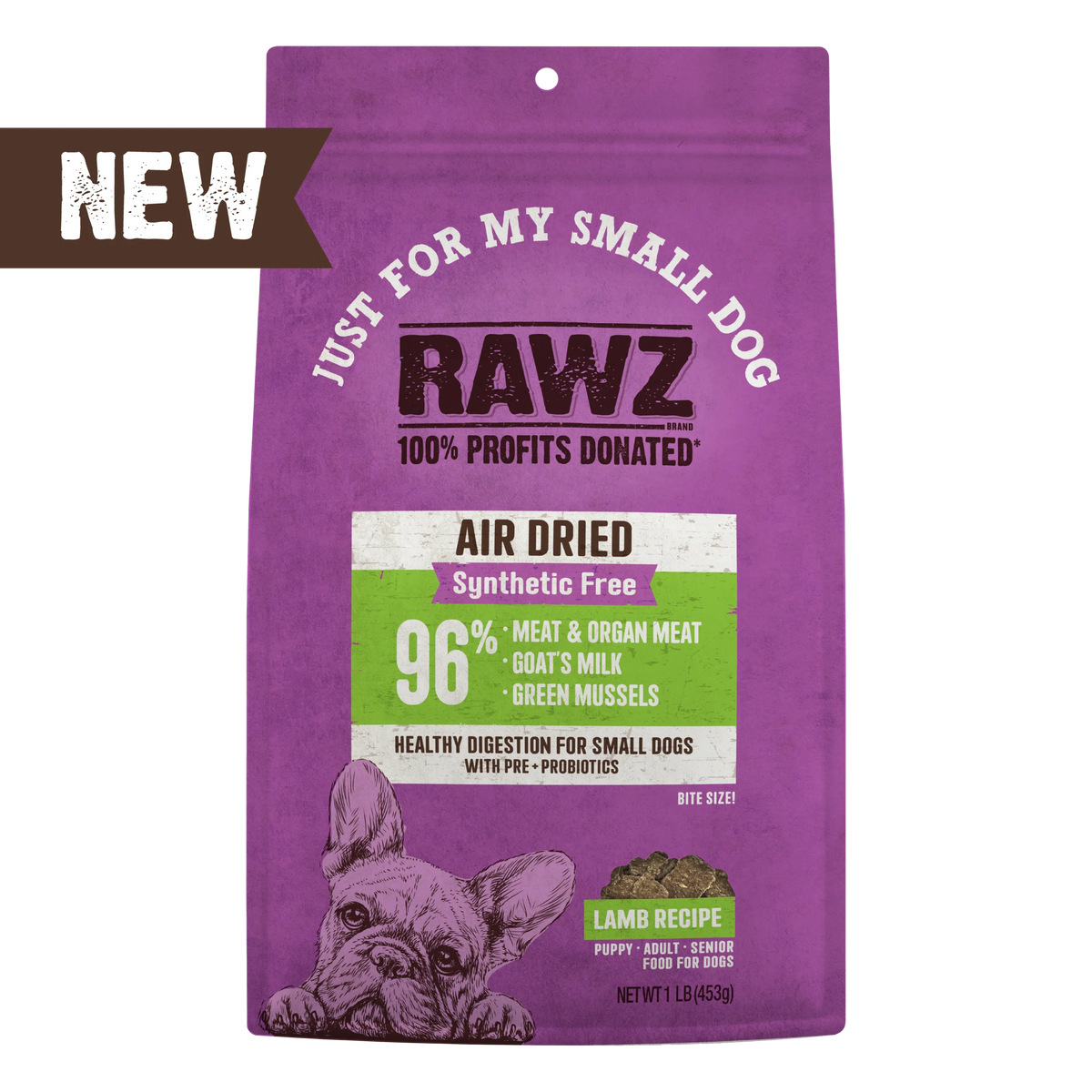 Rawz Air Dried Just for My Small Dog Lamb Recipe Dog Food