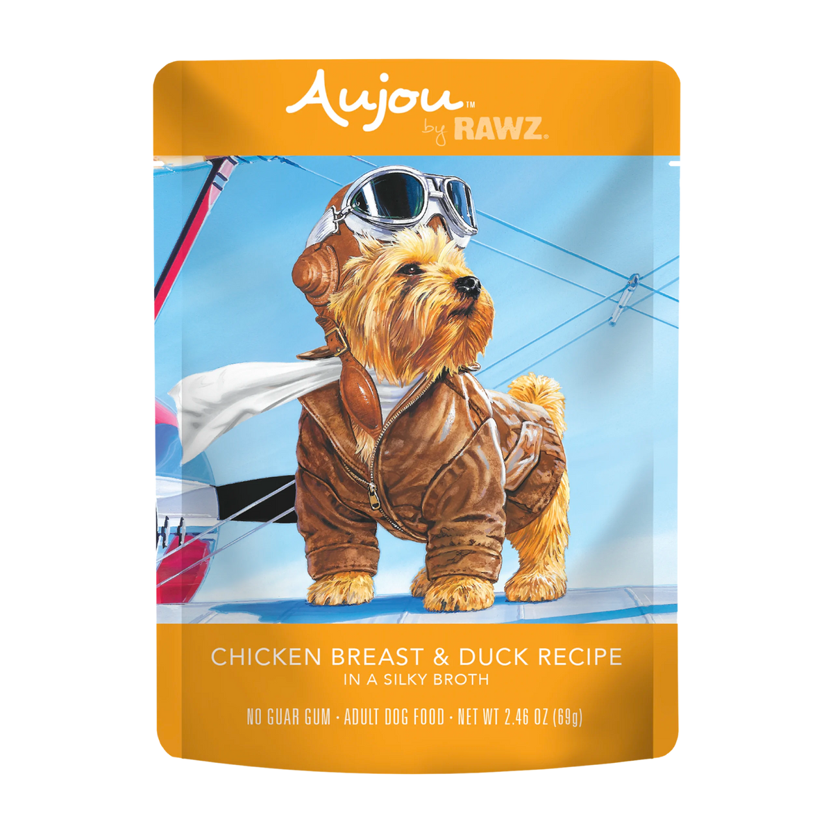 Rawz Aujou Chicken Breast & Duck Dog Food Pouch