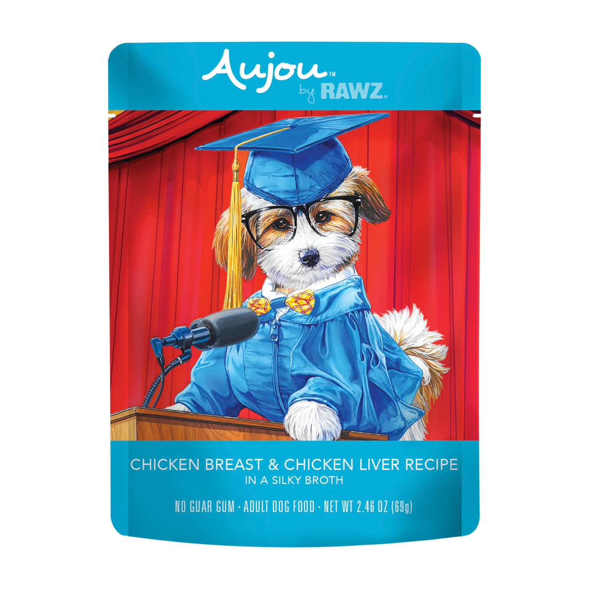 Rawz Aujou Chicken Breast & Chicken Liver Dog Food Pouch
