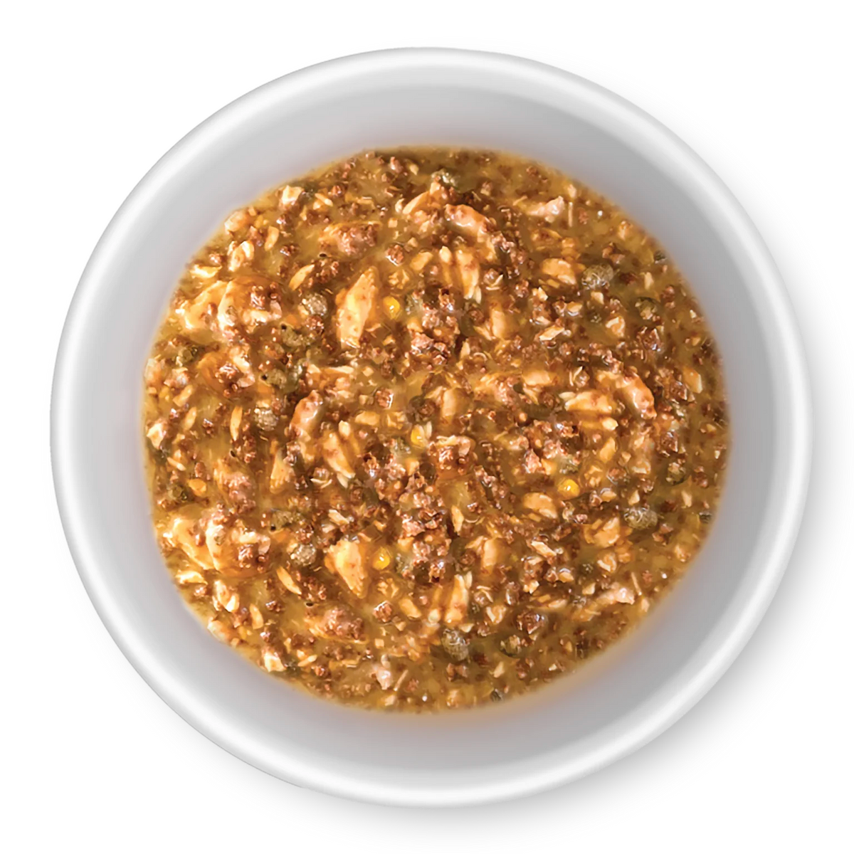 RAWZ Shredded Beef, Salmon & Coconut Oil Dog Food – food served in a bowl