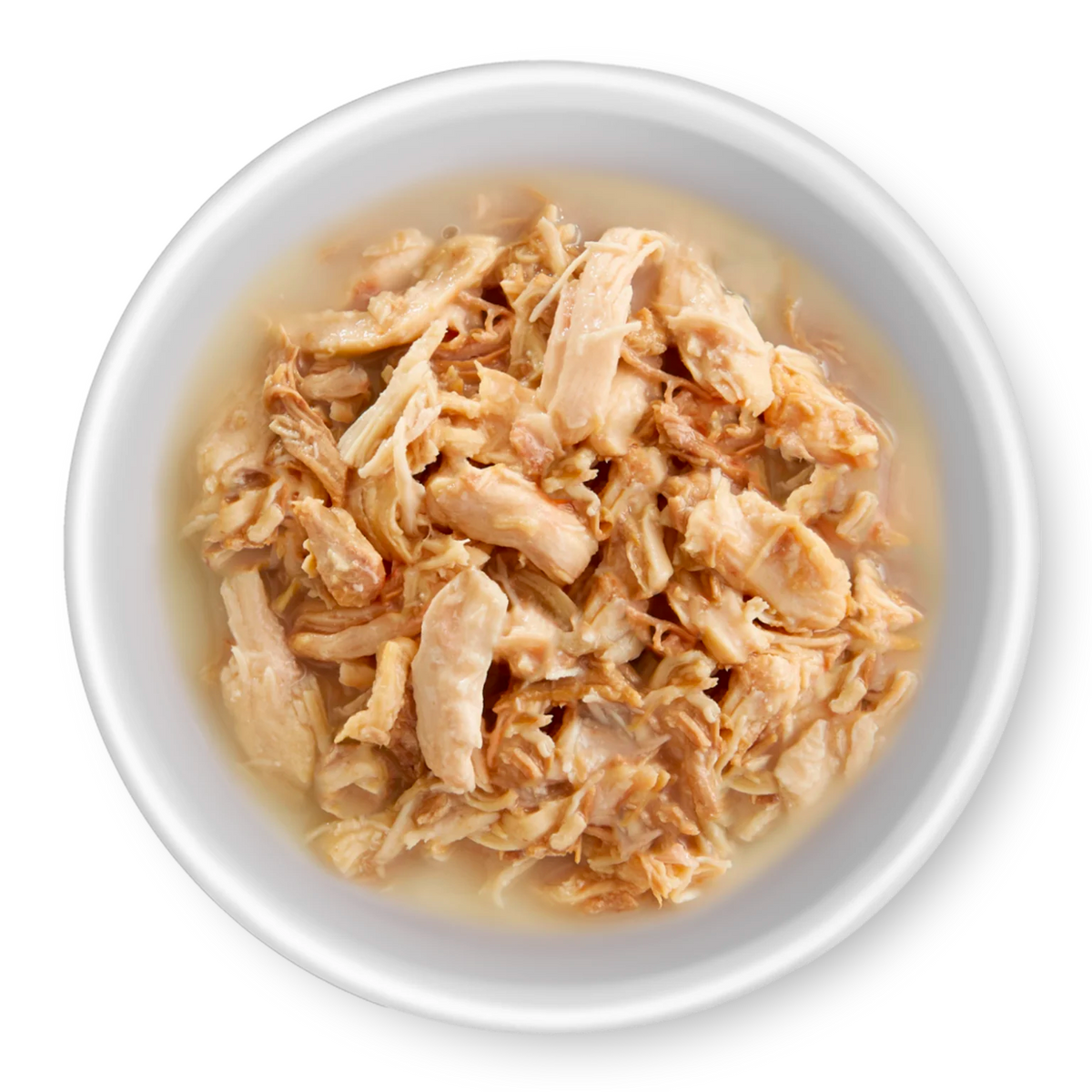 RAWZ Shredded Chicken Breast, Duck & New Zealand Green Mussels Dog Food Recipe – food served in a bowl
