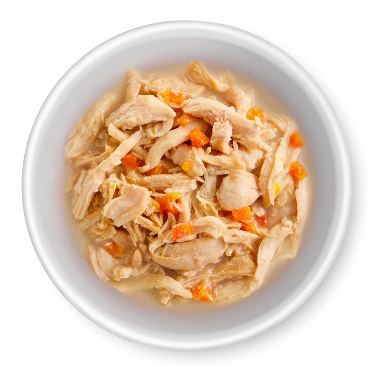 RAWZ Shredded Chicken Breast, Pumpkin & New Zealand Green Mussels Dog Food Recipe – food served in a bowl
