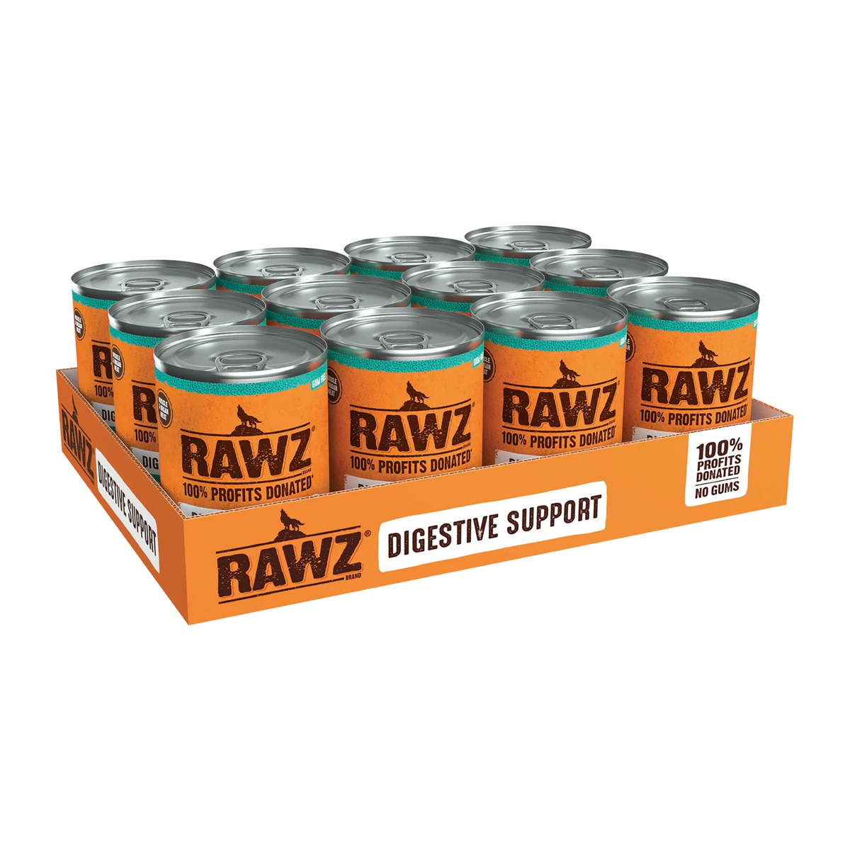 RAWZ Digestive Support Beef & Pumpkin Dog Food – 12.5 oz case tray