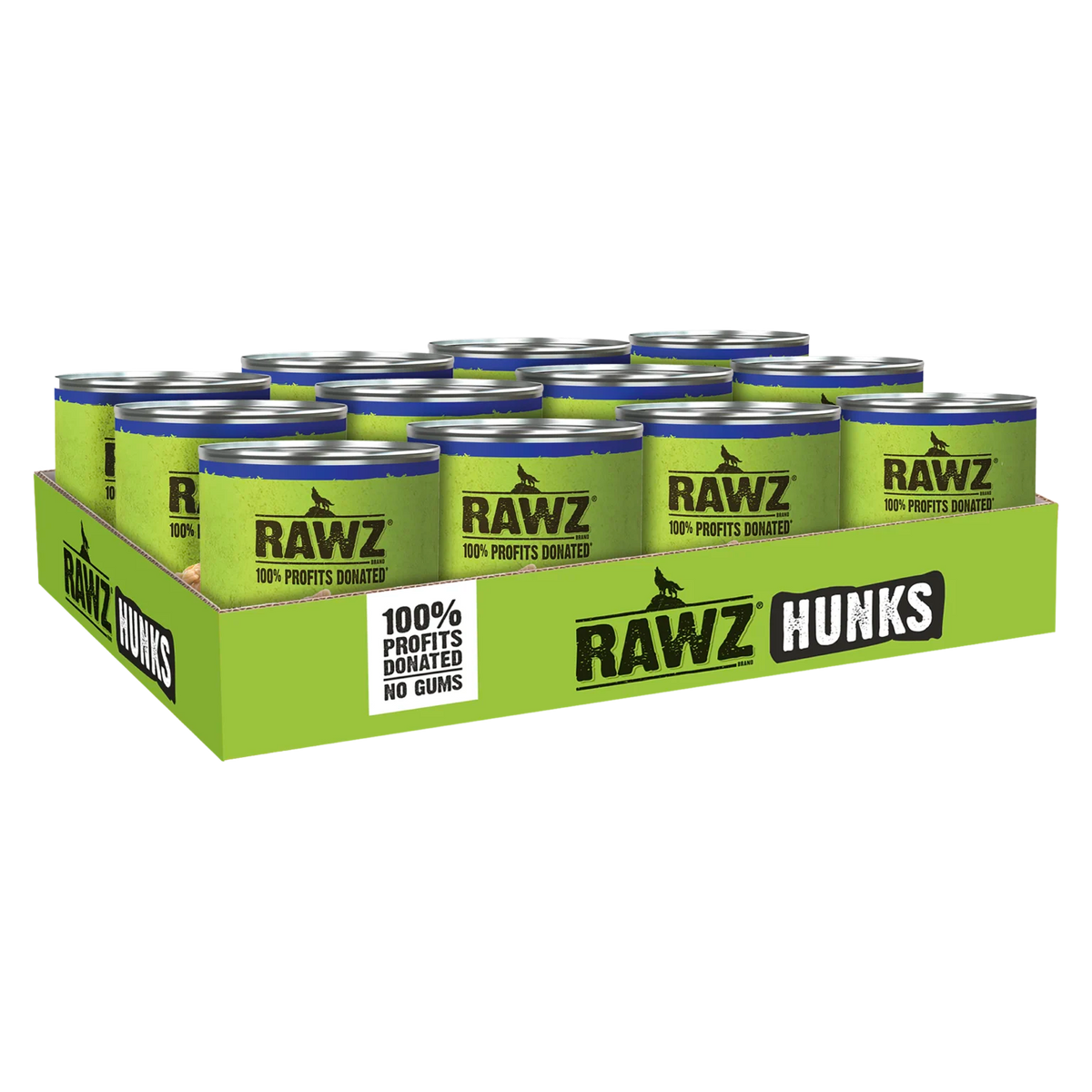 RAWZ Hunks In Broth Chicken Breast & New Zealand Green Mussels Dog Food Recipe – 10 oz case tray