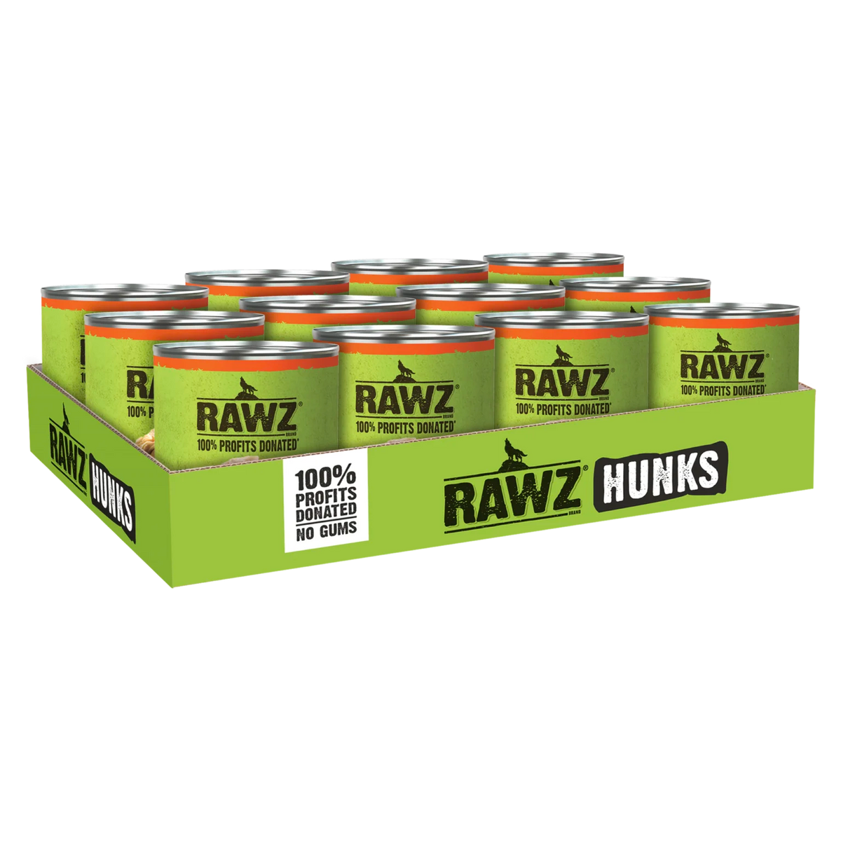 RAWZ Hunks In Broth Chicken Breast, Pumpkin & New Zealand Green Mussels Dog Food Recipe – 10 oz case tray