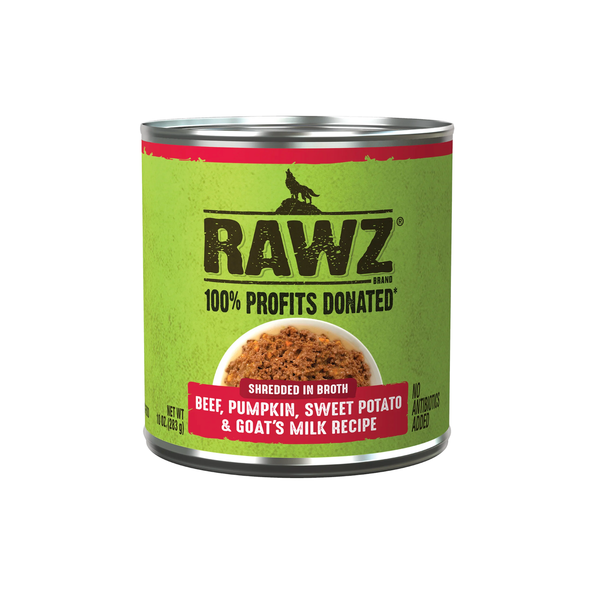 Rawz Shredded Beef, Pumpkin, Sweet Potato & Goat's Milk Canned Dog Food