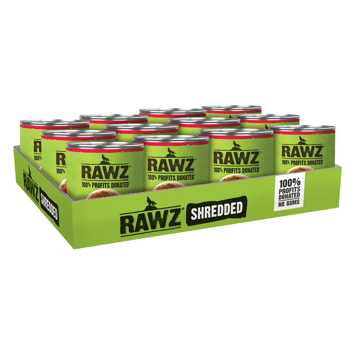 RAWZ Shredded Beef, Pumpkin, Sweet Potato & Goat's Milk Dog Food – 10 oz case tray