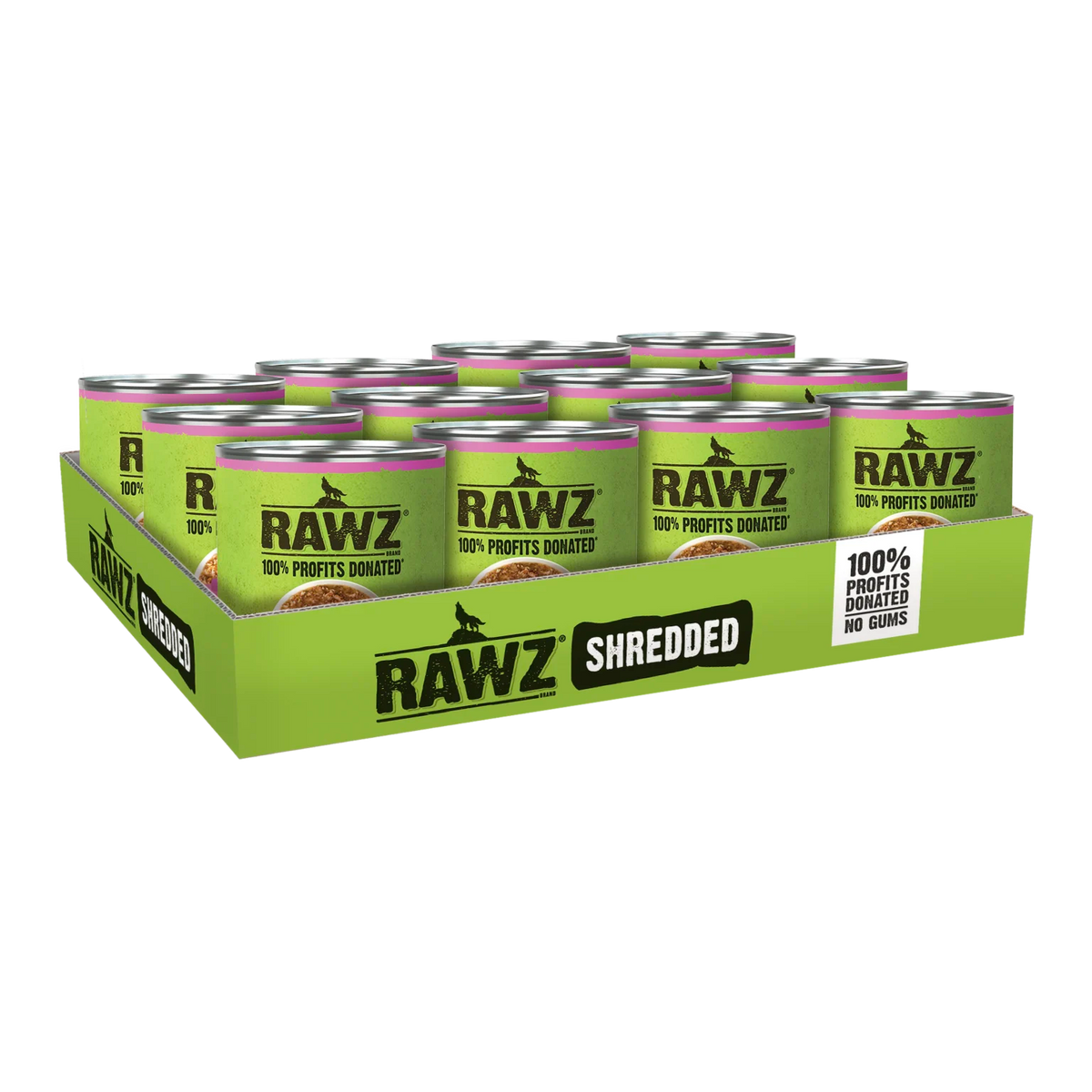 RAWZ Shredded Beef, Salmon & Coconut Oil Dog Food – 10 oz case tray