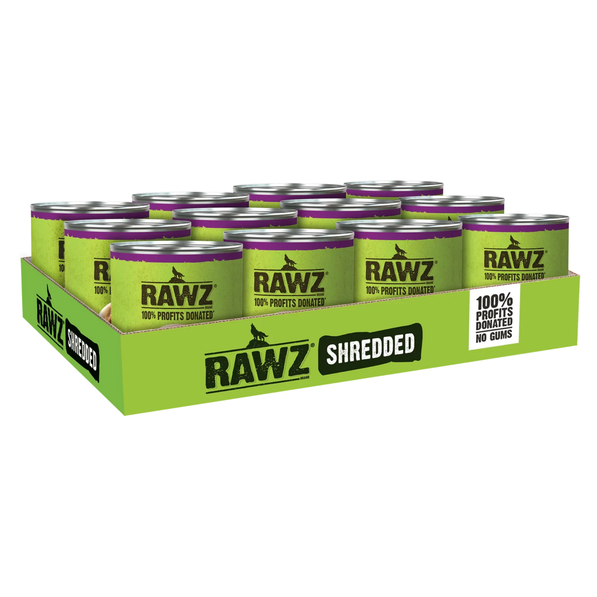 RAWZ Shredded Chicken Breast & New Zealand Green Mussels Dog Food Recipe – 10 oz case tray