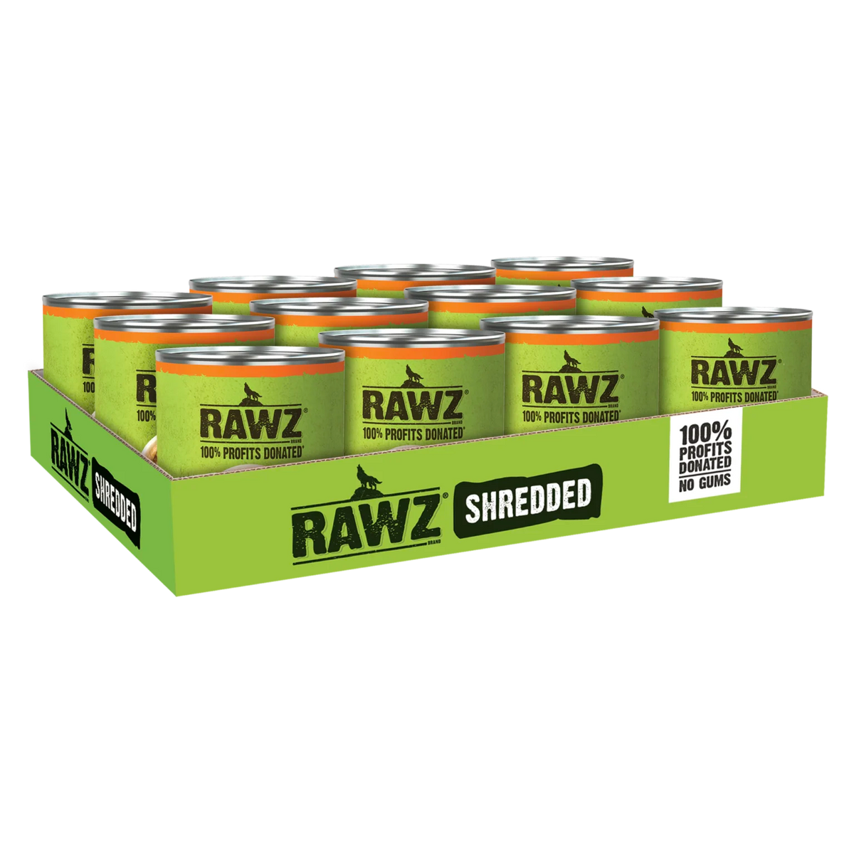 RAWZ Shredded Chicken Breast, Pumpkin & New Zealand Green Mussels Dog Food Recipe – 10 oz case tray