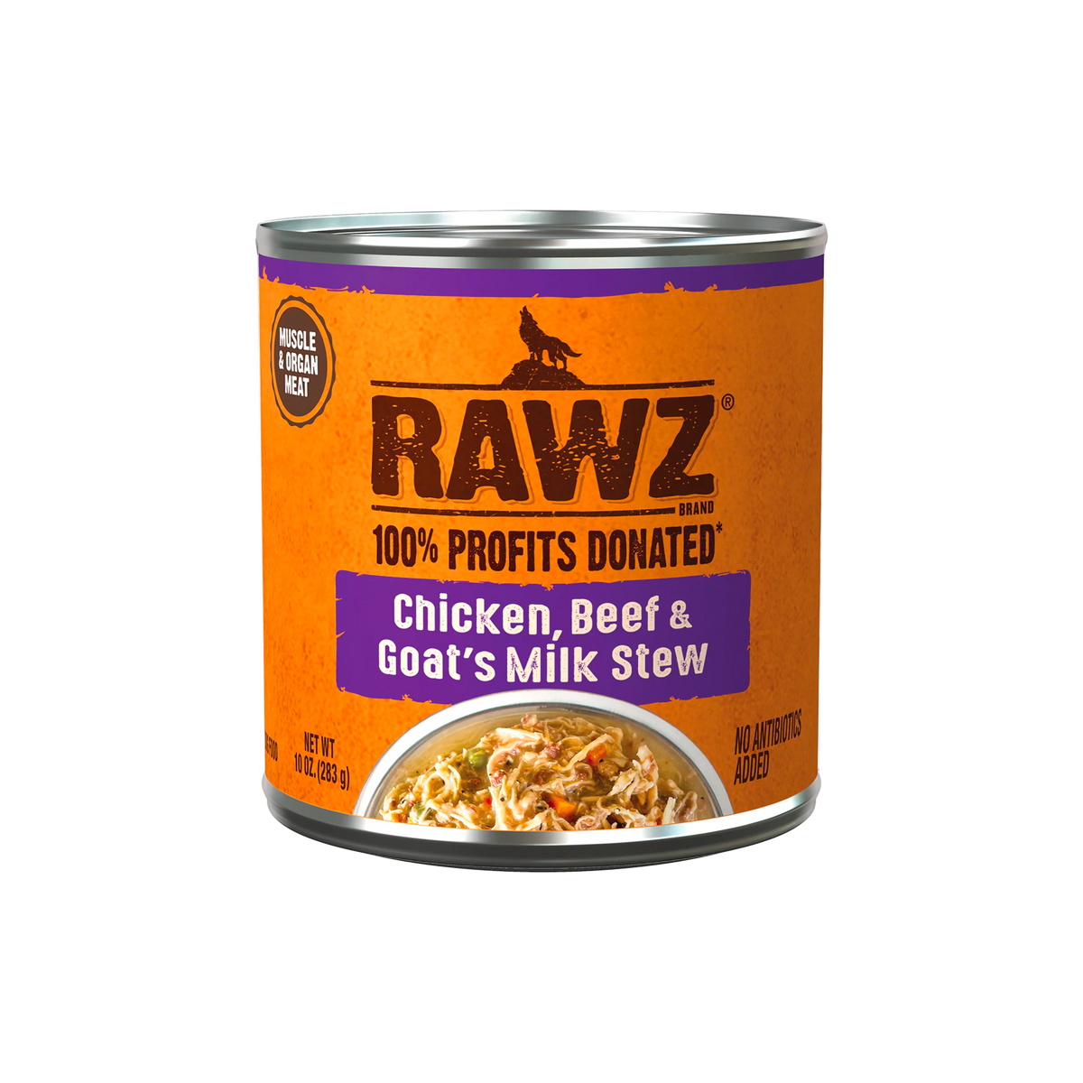 Rawz Chicken, Beef & Goat's Milk Stew Canned Dog Food