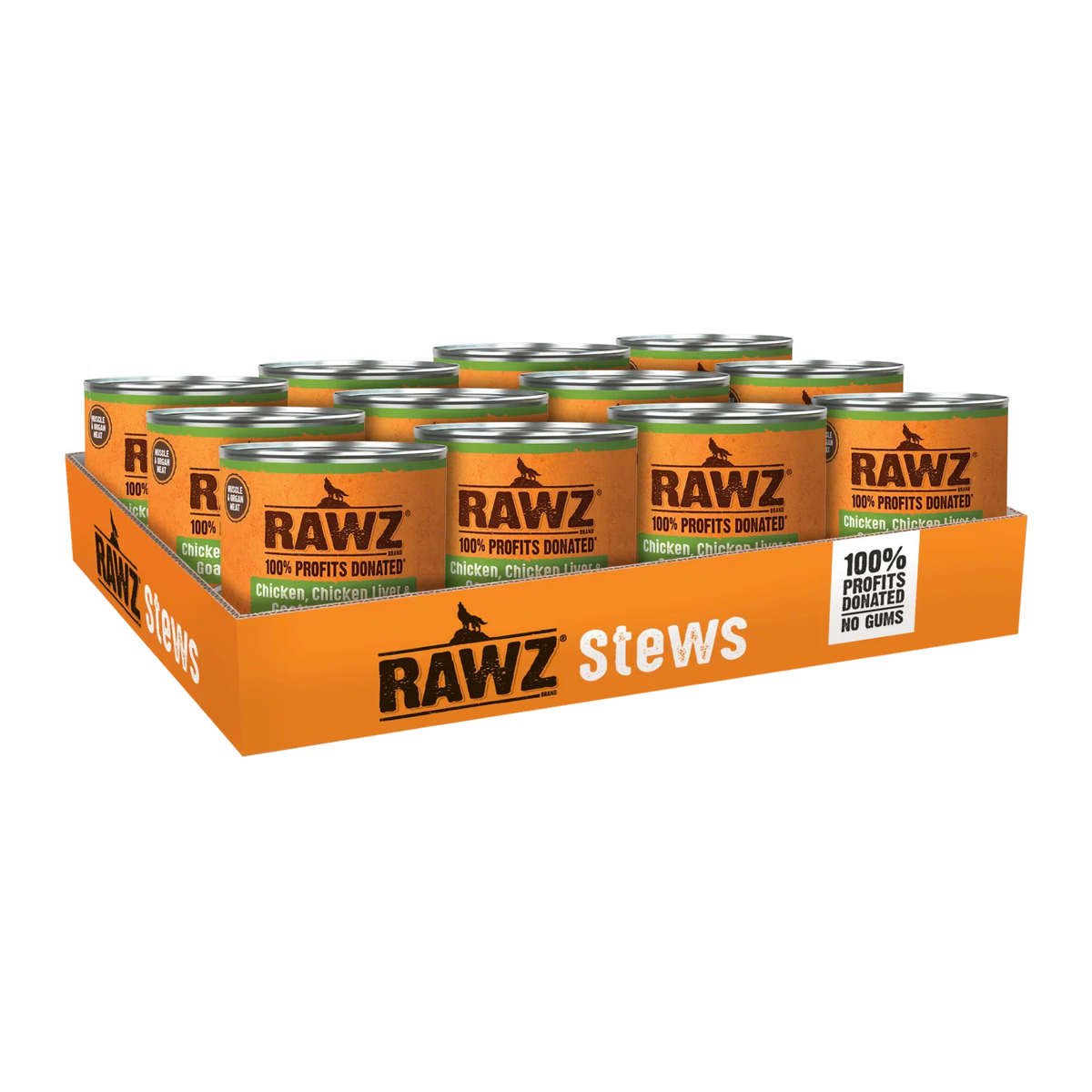 RAWZ Stew - Chicken, Chicken Liver & Goat's Milk Dog Food – 10 oz case tray
