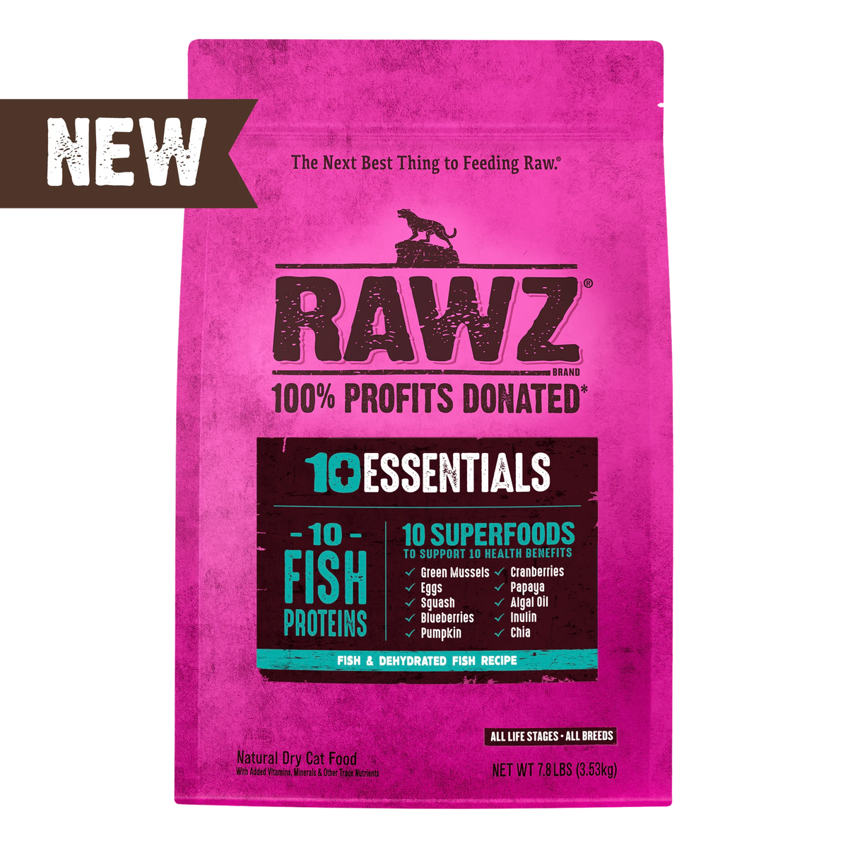 Rawz 10 Essentials Fish & Dehydrated Fish Dry Cat Food