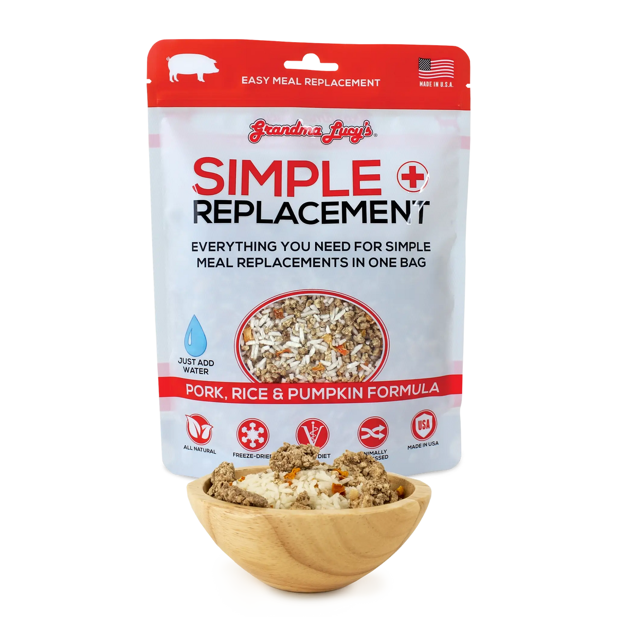 Grandma Lucy's Simple Replacement Pork & White Rice Bland Diet for Dogs & Cats