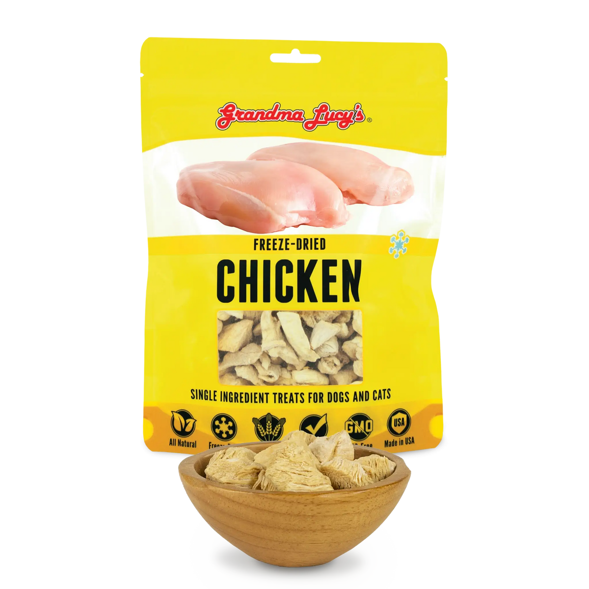 Grandma Lucy's Singles Chicken Freeze-Dried Dog & Cat Treats
