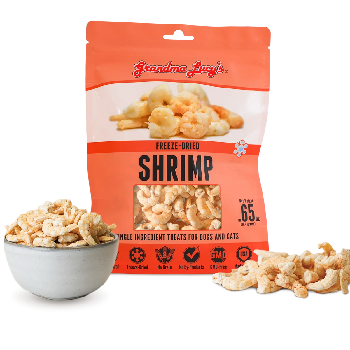 Grandma Lucy's Singles Shrimp Freeze-Dried Dog & Cat Treats