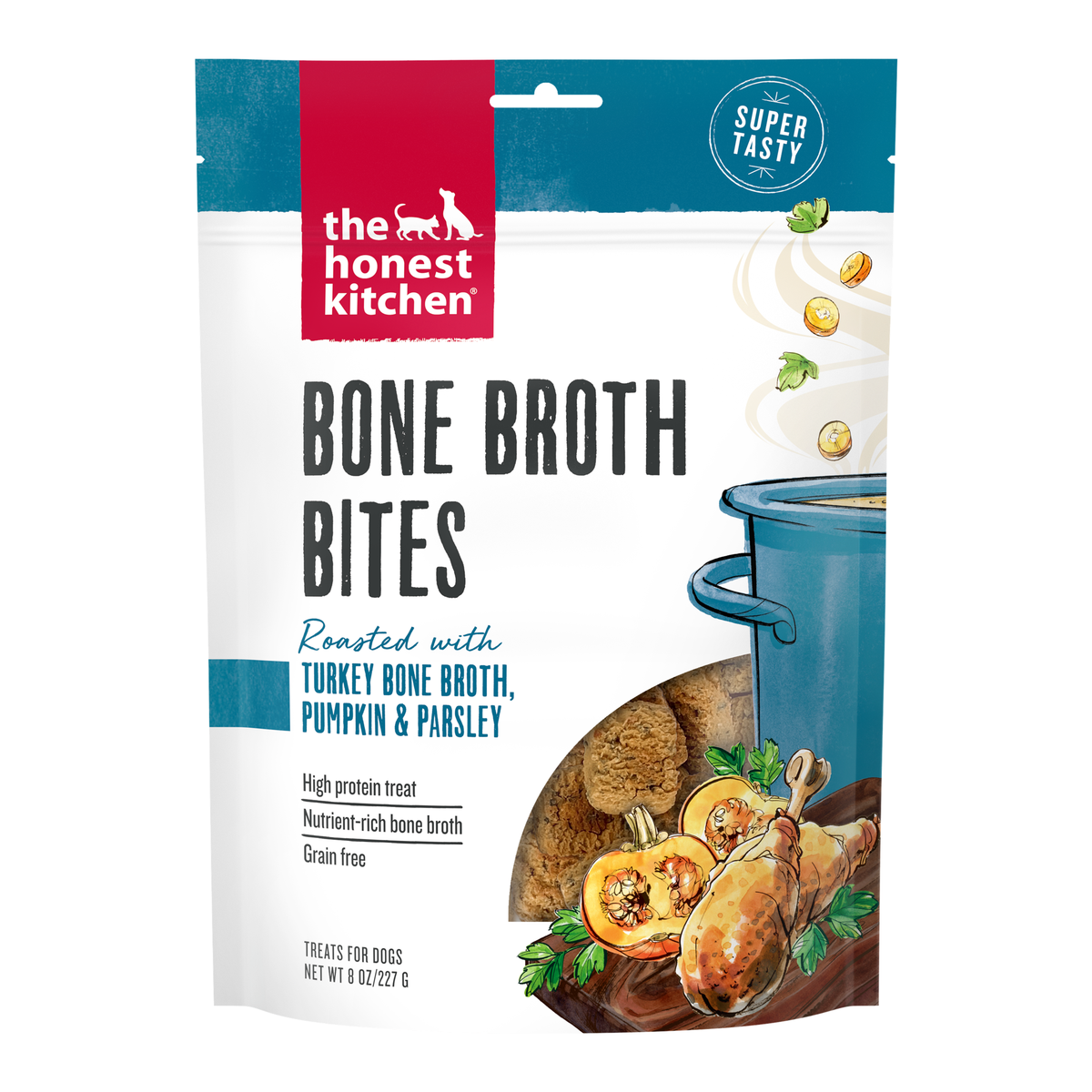 The Honest Kitchen Turkey Bone Broth Bites with Pumpkin Dog Treats