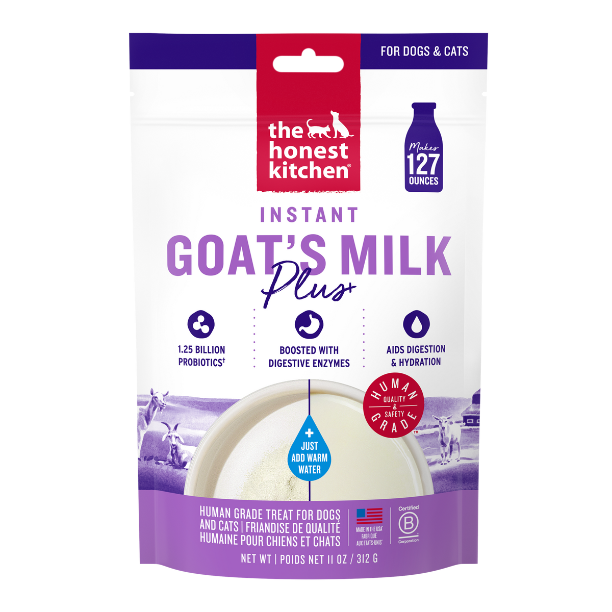 The Honest Kitchen Instant Goat's Milk Plus for Dogs