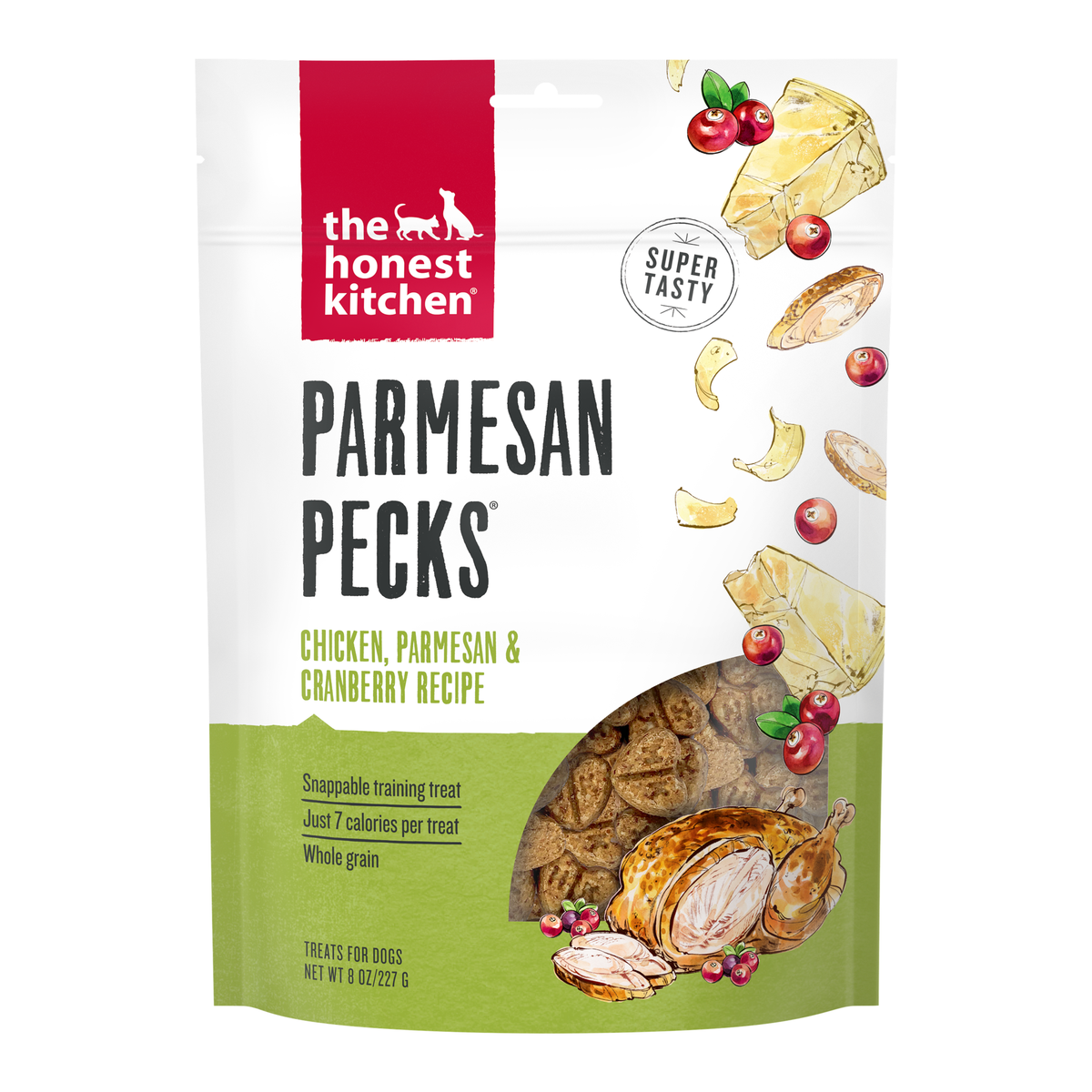 The Honest Kitchen Parmesan Pecks: Chicken & Cranberry Dog Treats