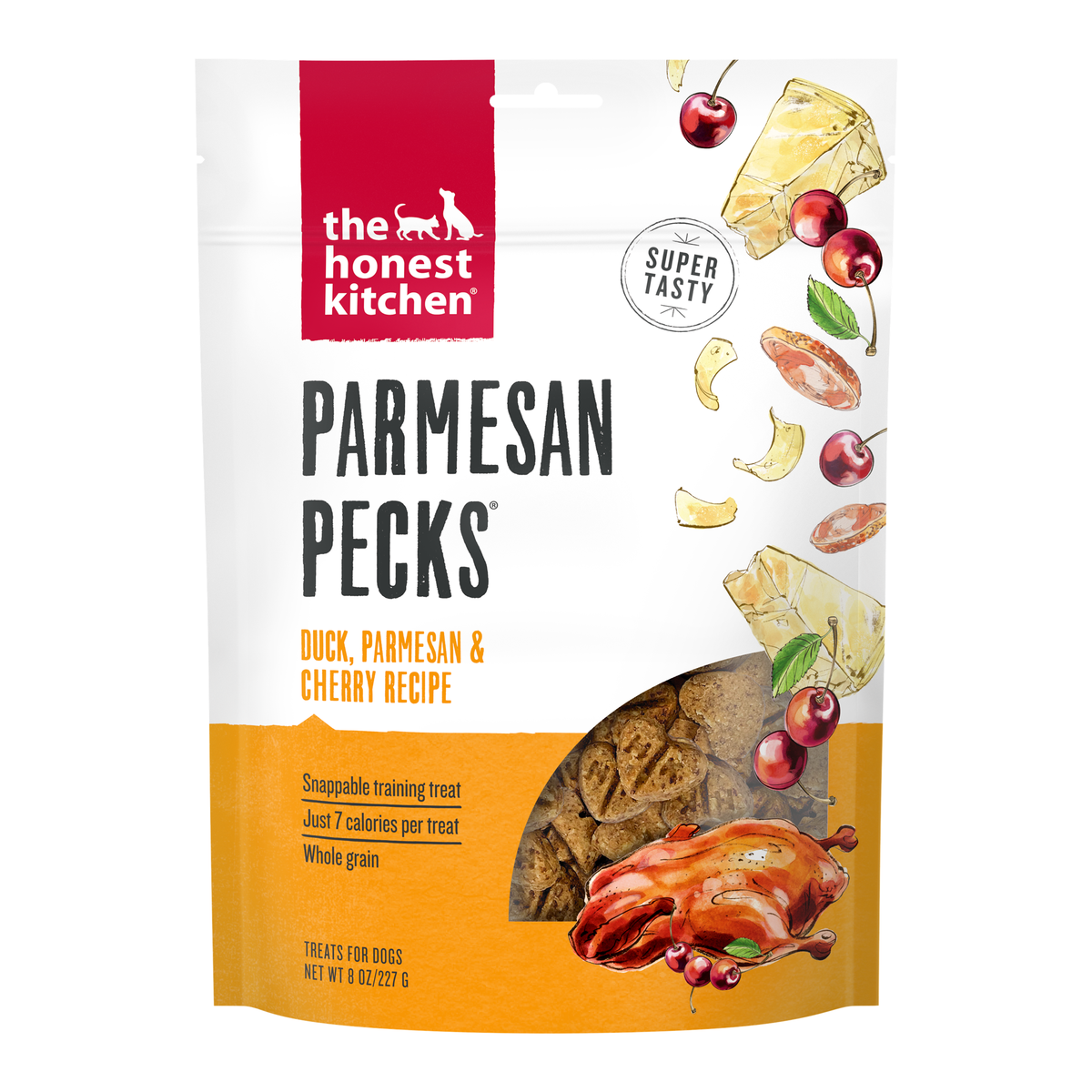 The Honest Kitchen Parmesan Pecks: Duck & Cherry Dog Treats
