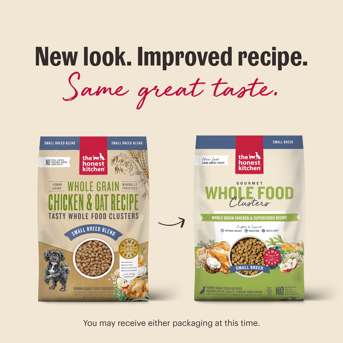 The Honest Kitchen Whole Grain Chicken Whole Food Clusters for Small Breeds Dry Dog Food