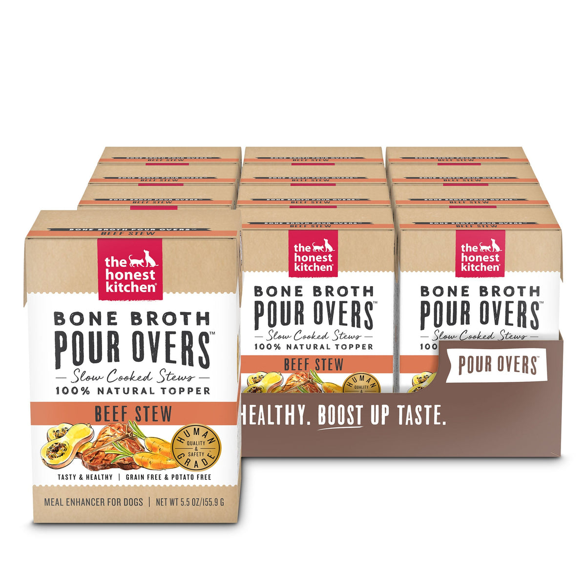 The Honest Kitchen Bone Broth Pour Overs - Beef Dog Food Topper