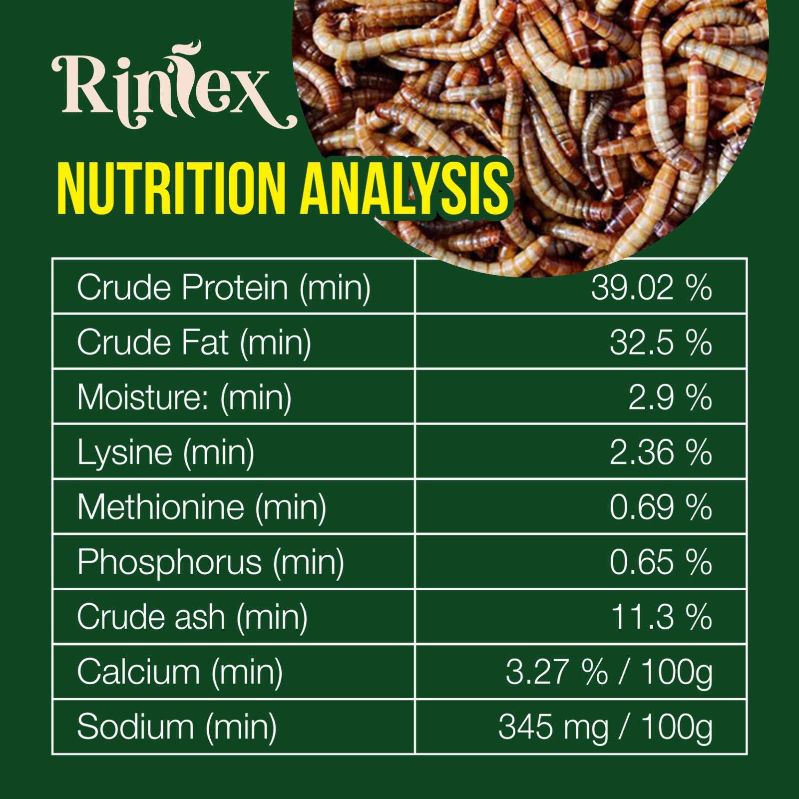 RINLEX 10 Lbs Dried Black Soldier Fly Larvae for Chickens, More Calcium Than Dried Mealworms,Treats for Layer Hens, BSF Larvae for Birds, Chickens, Wild Birds, Reptiles and Ducks