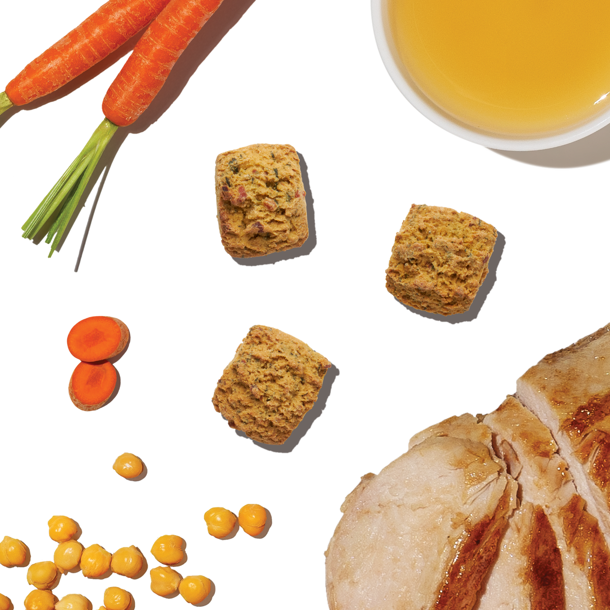 The Honest Kitchen Chicken Bone Broth Bites with Carrots Dog Treats