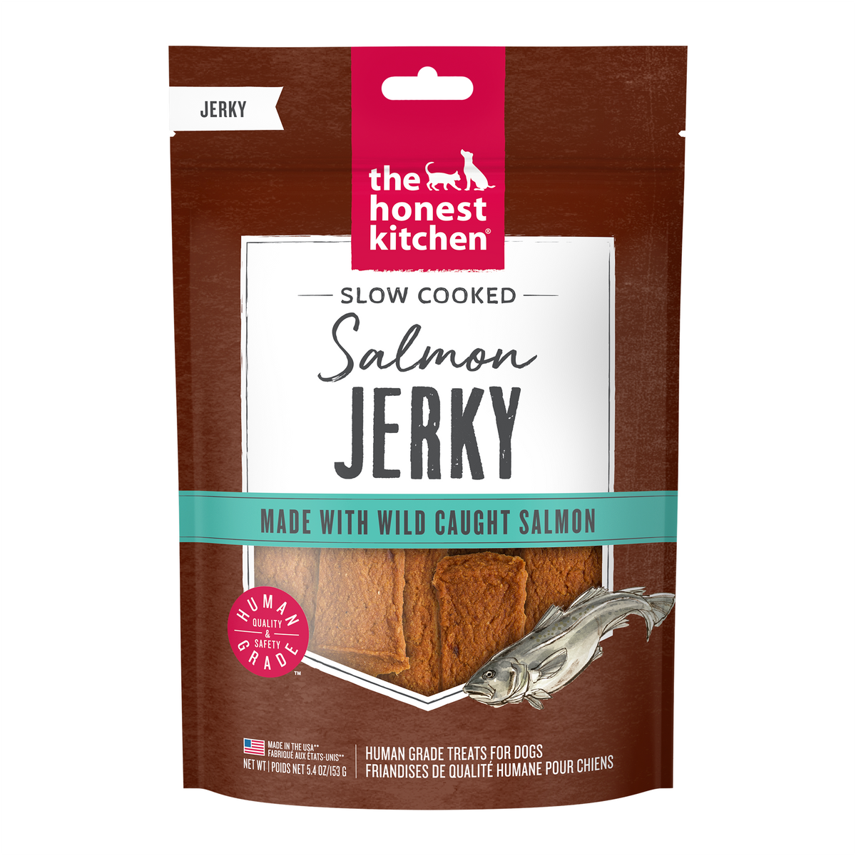 The Honest Kitchen Slow Cooked Salmon Jerky Chews Dog Treats