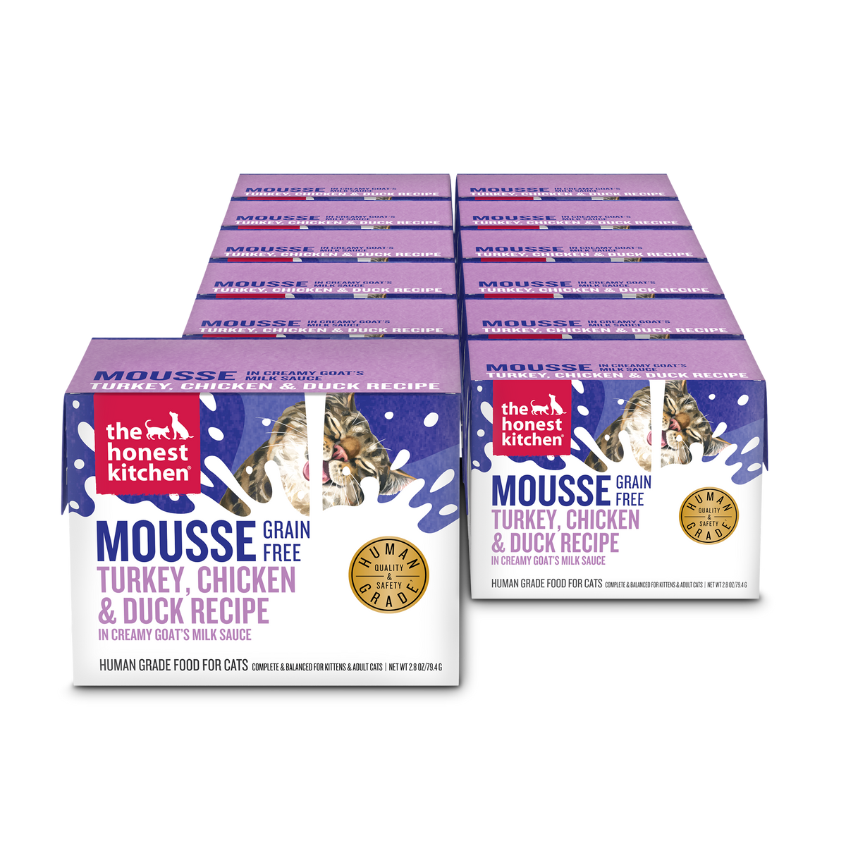 The Honest Kitchen Grain Free Turkey, Chicken & Duck Mousse in Goat's Milk Wet Cat Food