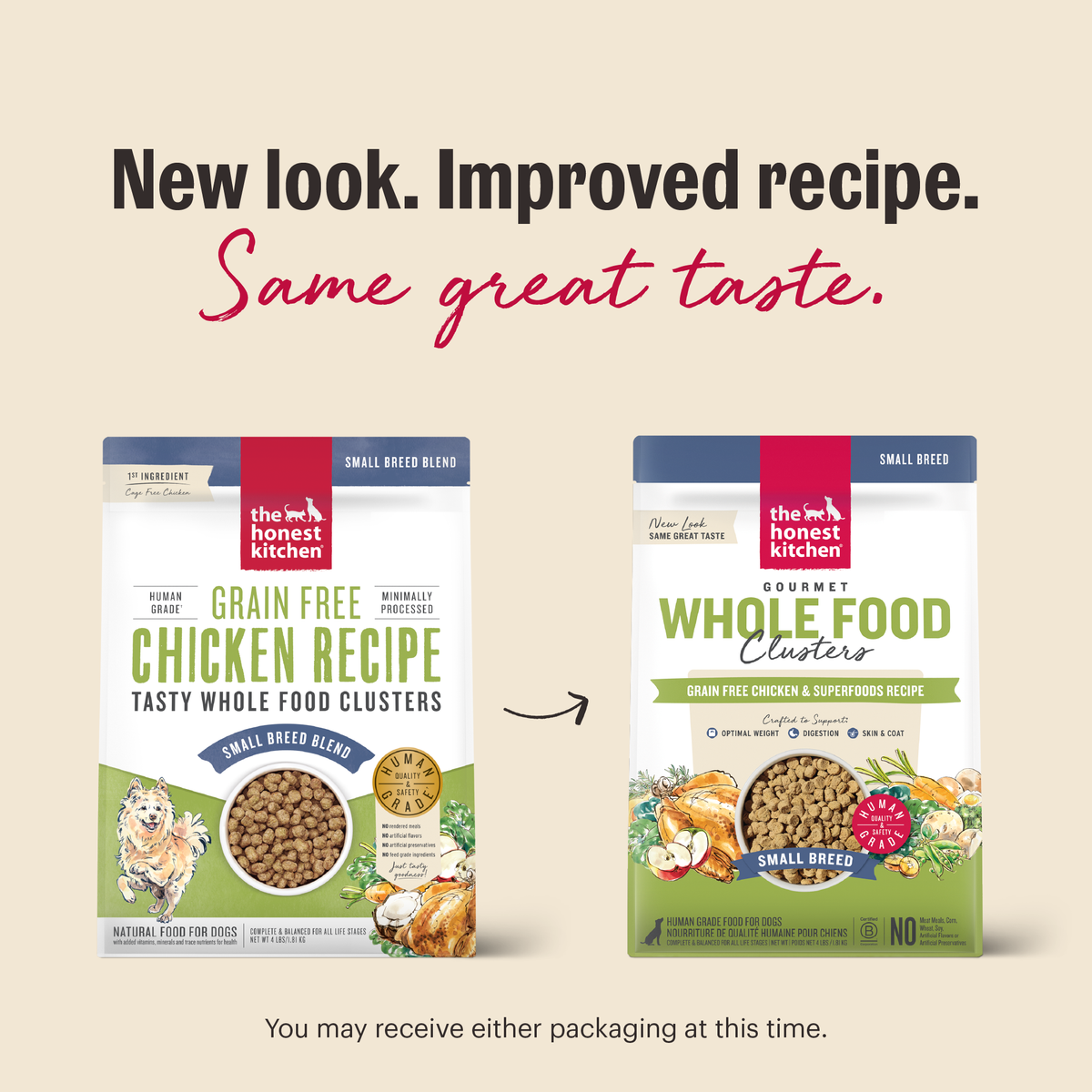 The Honest Kitchen Grain Free Chicken Whole Food Clusters for Small Breeds Dry Dog Food